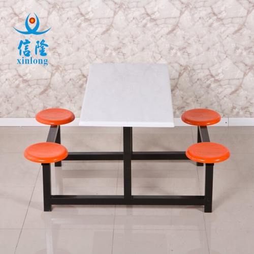 学校学生食堂餐桌4人6人8人位连体餐桌饭堂工厂员工快餐桌椅组合