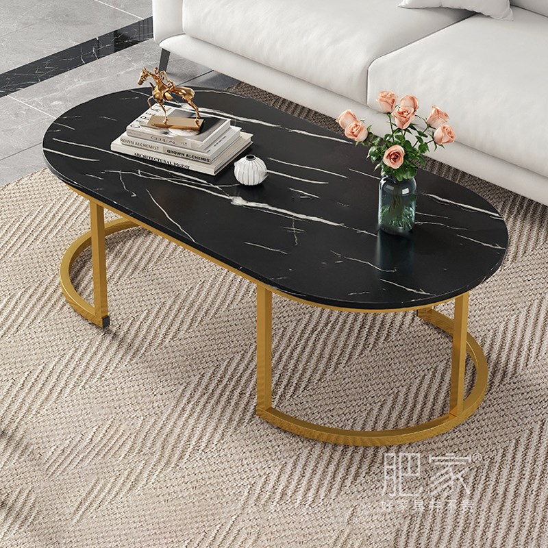 椭圆形小茶几简约现代创意家用客厅多功能茶桌餐O桌两用茶台MS057