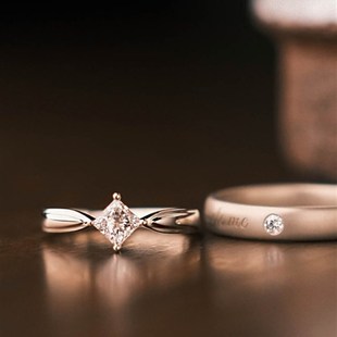 Z先生原创磨砂9l25银培养钻石情侣戒指银白求婚时尚 简单戒指