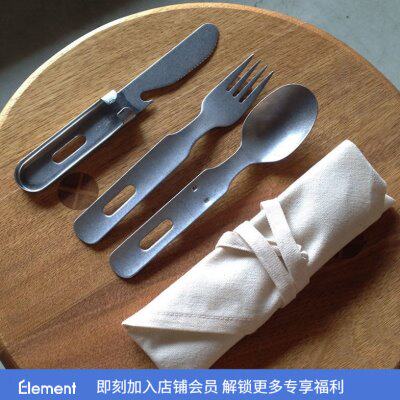 GSP TSUBAME CAMP CUTLERY 3PCS SET 户外便携餐具三件套叉子勺子