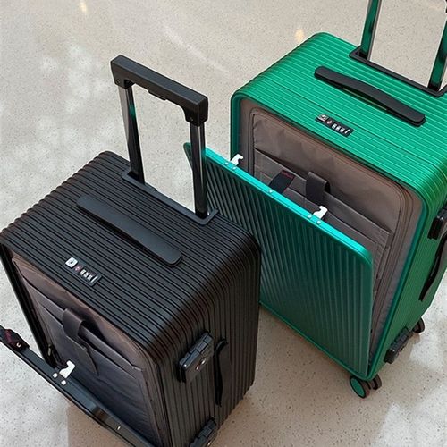 新款大容量铝镁合金拉杆箱26寸前开盖行李箱24寸20侧开登机旅行箱