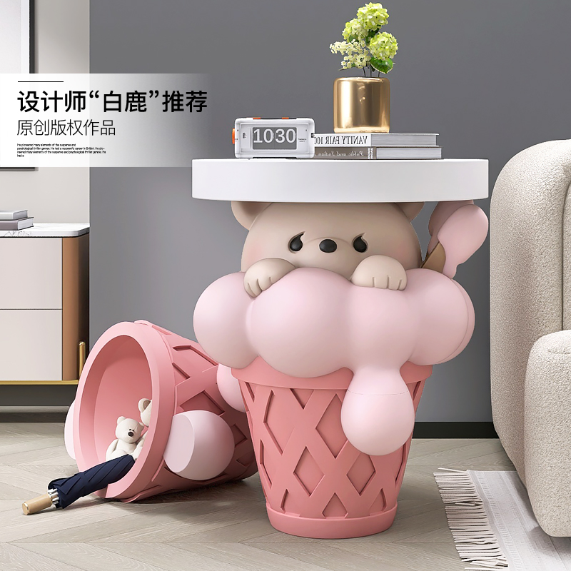 卡通猫落地摆件客厅沙发旁茶几收纳家居装饰品卧室牀头柜乔迁礼物