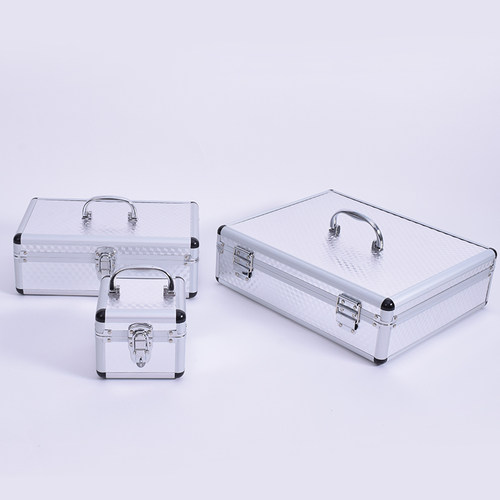 大号公章盒子收纳盒铝合金手提多功能财务印鉴章印章箱印章收纳盒