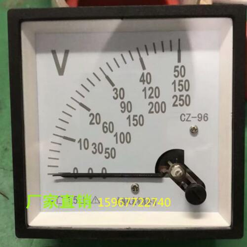 指针式同期同步电压表CZ-96 50V 150V 250V发电机并网整步表