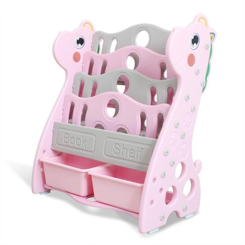 儿童书架本架宝玩具物收绘纳架子幼宝儿园储MIB柜子塑料整理架