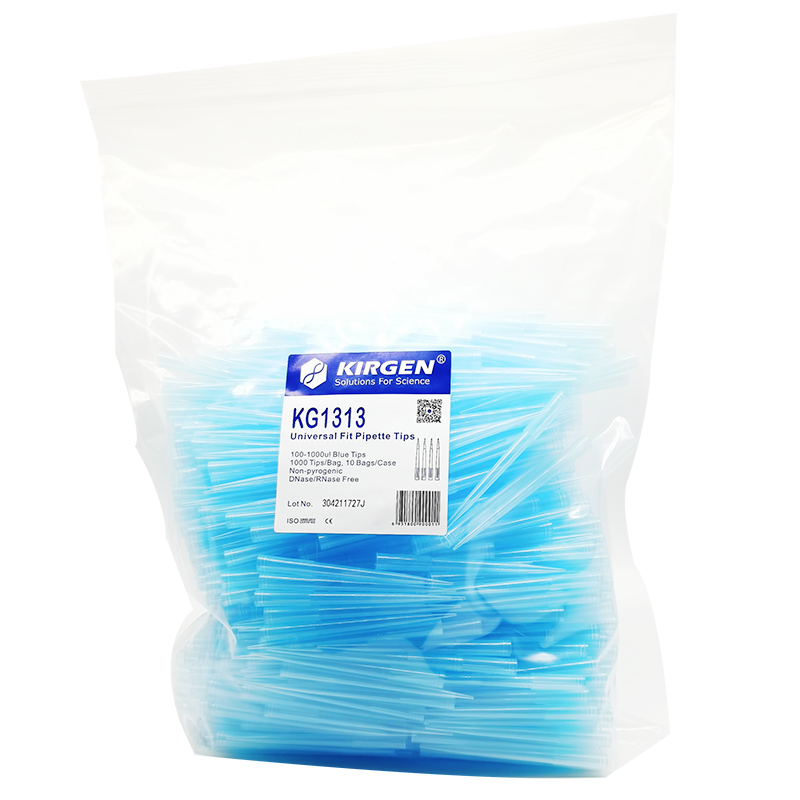科进kirgen 1000ul移液枪蓝枪头1ml加长移液器刻度吸嘴吸头KG1313