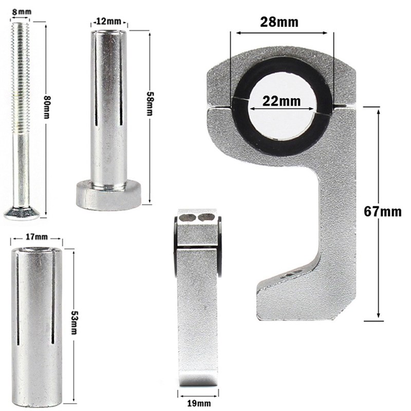 22/28mm车把通用改装固定支架摩托车护手N弓配件安装支架 固定架