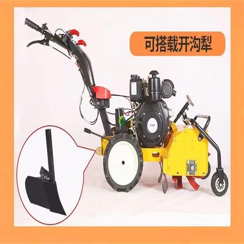 2024款乘坐式除草机柴油大马力多功能微耕机汽U油自走式旋耕机