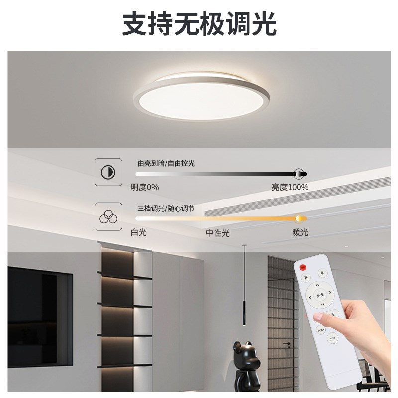 吸顶灯led灯芯替换磁吸灯盘全光谱护眼家用客厅改造灯板遥控光源