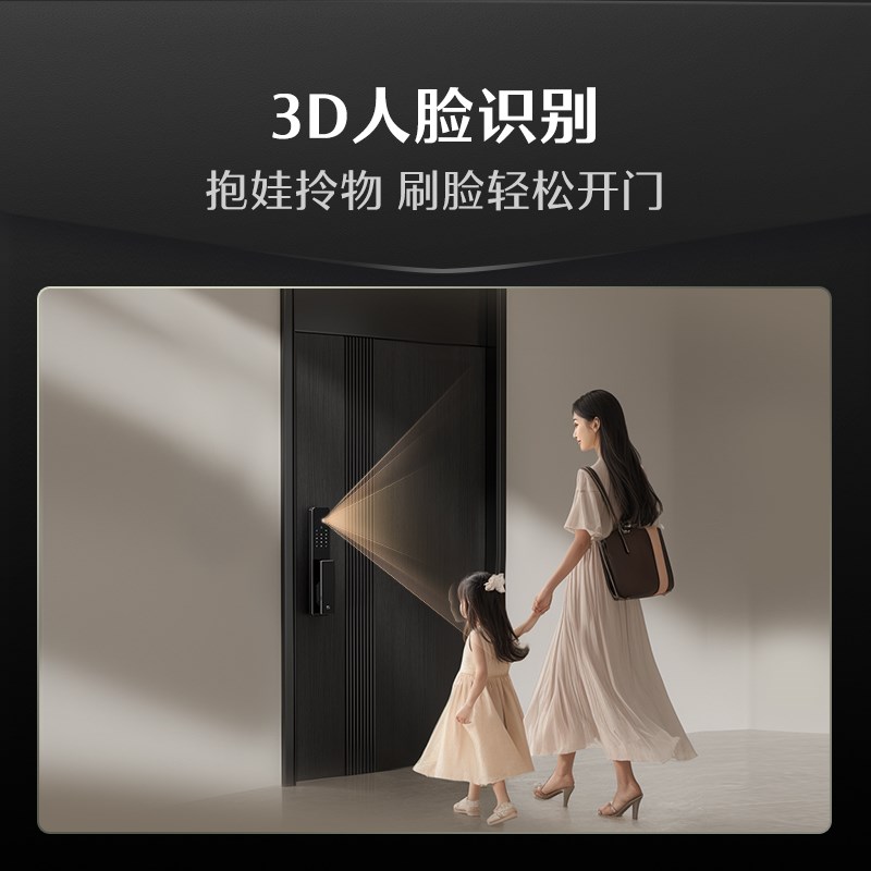 德施曼智能门锁3D人脸识别智能锁密码锁指纹锁小嘀Q2FD