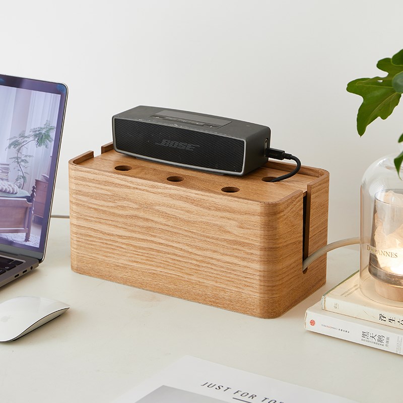 电线收纳盒插座电源线集线盒插线板桌面理线盒插排遮挡装饰遮丑盒