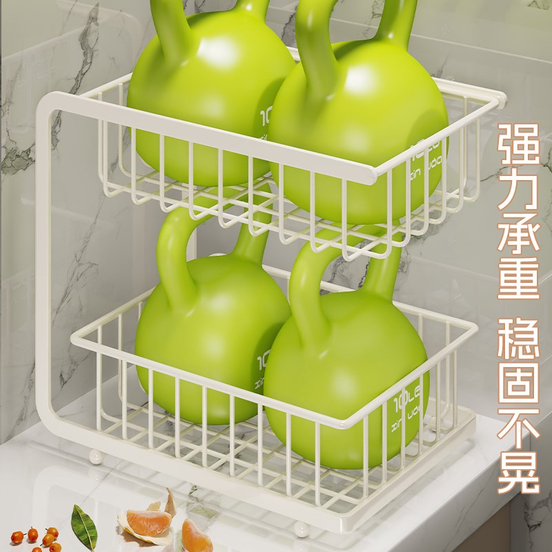 厨房蔬菜置物架落地多层不锈钢菜篮子家用多功能放菜水果收纳篮子