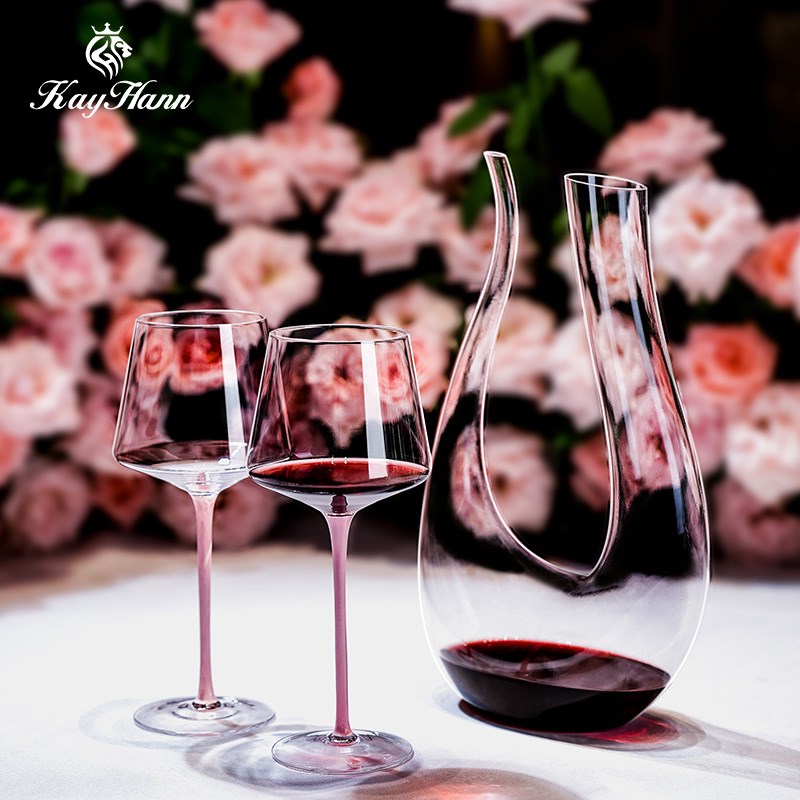 创意彩色方形勃艮第红酒杯家x用酒具 浪漫水晶高脚杯烛光葡萄酒杯