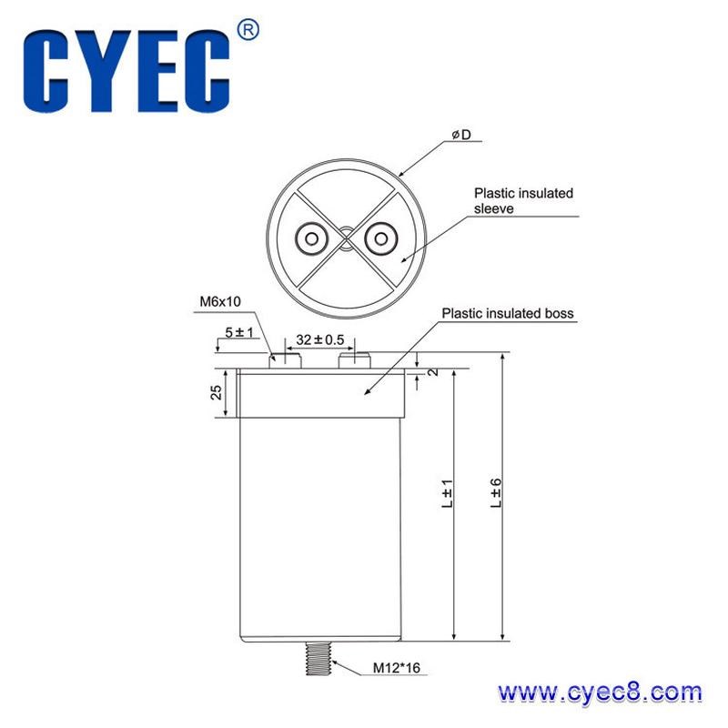 纯源CDC 600uF/2000V厂家磁场高压螺母无感极补偿 电容器