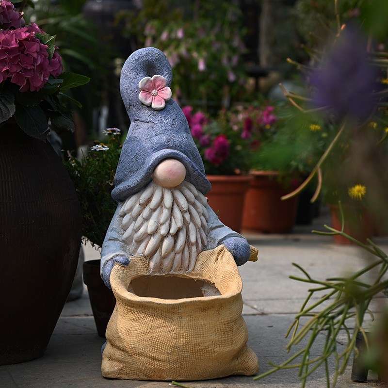 花园装饰精灵甘道夫布袋花盆多肉花盆栽摆件落地创意庭院阳台布置