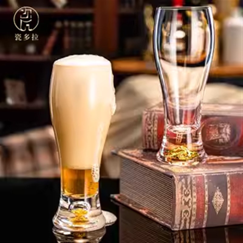 2024新款蓝山精酿啤酒杯轻奢水晶玻璃大容量水杯扎啤杯ktv用