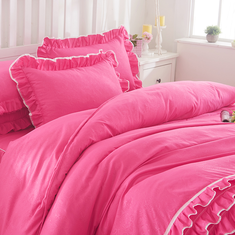 萱羽公主纯色磨毛被套单件被罩单人双人学生被单200X230