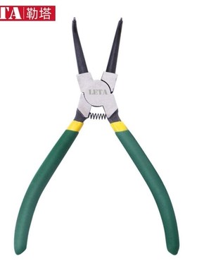 勒塔(LETA)卡簧钳弯头卡簧钳内卡穴用7英寸挡圈钳轴用弹簧钳LT625