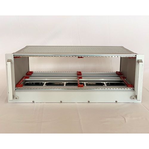 白色标准19英寸4U铝制插箱轨道交通工控CPCI铝合金机笼机架式机箱