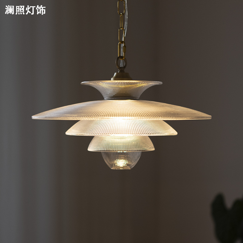 设计师玻璃飞碟吊灯美式复古工业风餐厅客厅卧室吧台茶室PH5灯具