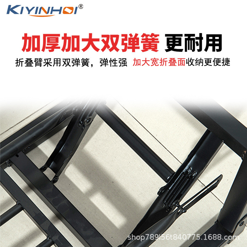 弹簧折叠桌腿五金支架支撑加厚桌架配件简易培训办公金属电脑桌脚