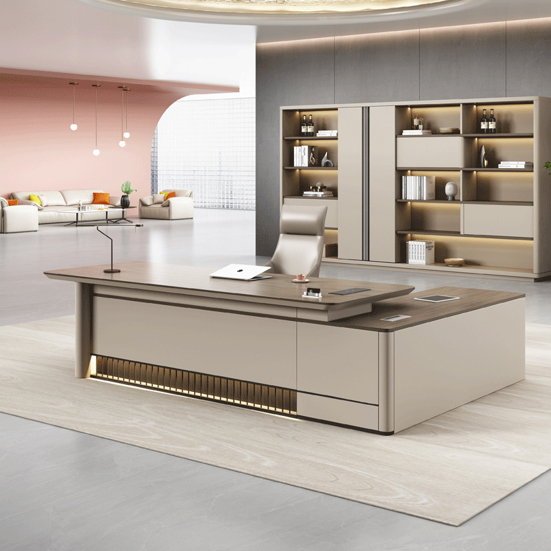简约现代办公桌办公室经理总裁单人桌子大班台老板桌家具桌椅组合