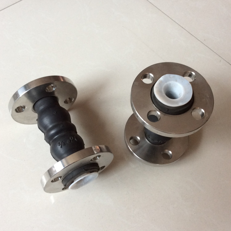 DN15橡胶接头 DN20 25法兰式橡胶软接头 EPDM三元乙丙橡胶软连接