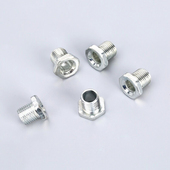 灯具外六角T形空心螺丝M10空心六角打头牙管全牙带螺帽轨道灯配件