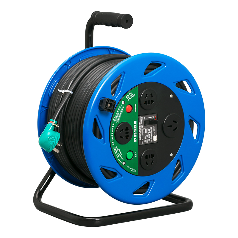 野豹ABS卷线盘电缆盘绕拖线盘线板收线器线滚子线轴220V50米空盘