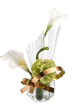 罗曼提 现代创意花艺马毛皮质收纳盒摆件 样板间卧室床头柜售楼处