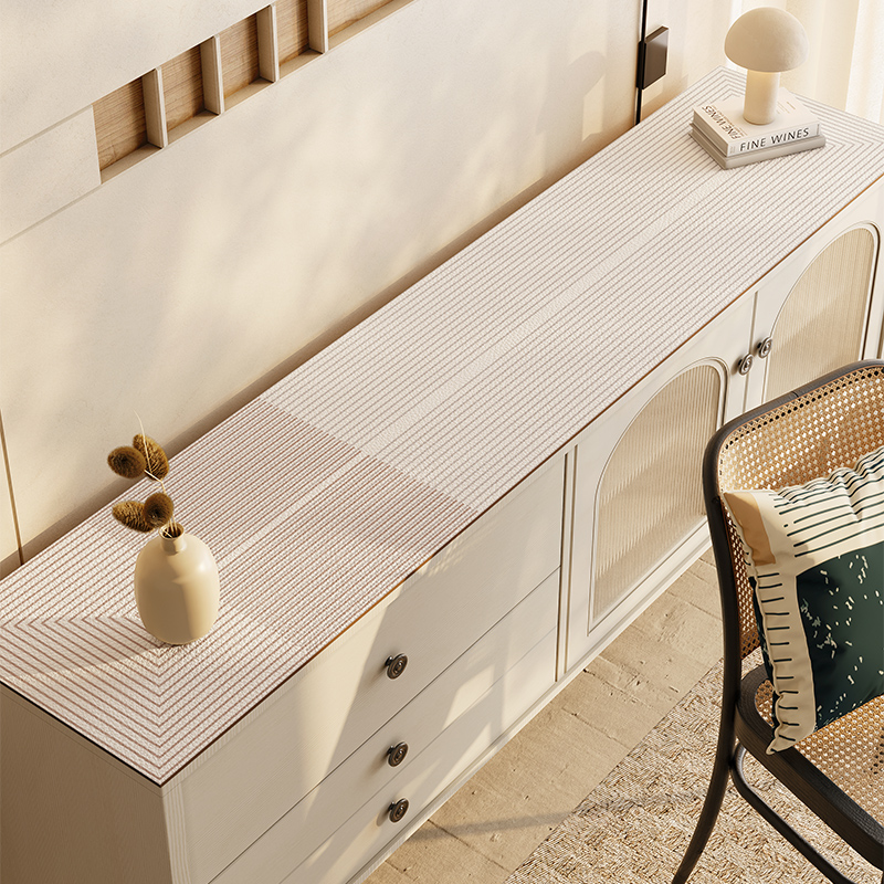 侘寂风电视柜桌垫防水桌布pvc皮革免洗可擦餐边柜台面保护垫台布