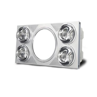 浴霸两灯泡三合一集成吊顶卫生间取暖排气扇灯暖照明一体300X600