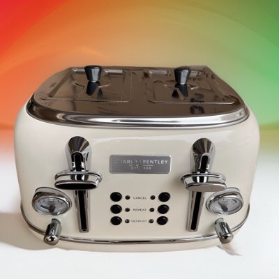 出口欧洲四片全自动多士炉吐司机烤面包机早餐机复古风4槽Toaster