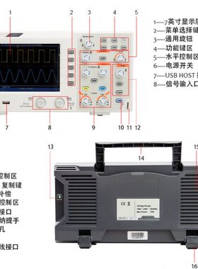 胜利仪器 VC1100s双通道示波器 数字示波器双通道200M数字示波器
