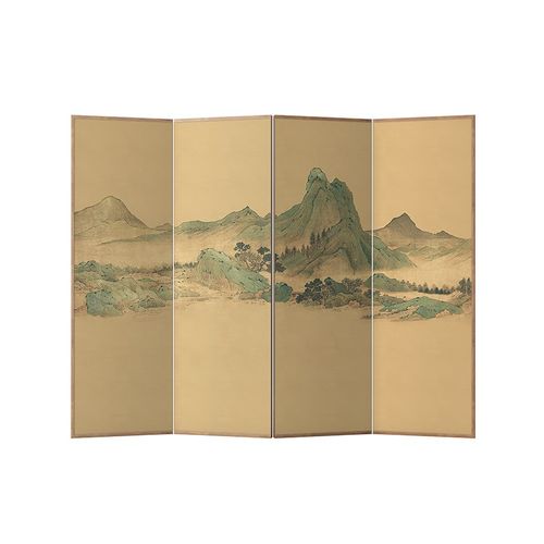 山水屏风隔断入户正对门遮挡可移动折叠客厅茶室空调办公室不透光
