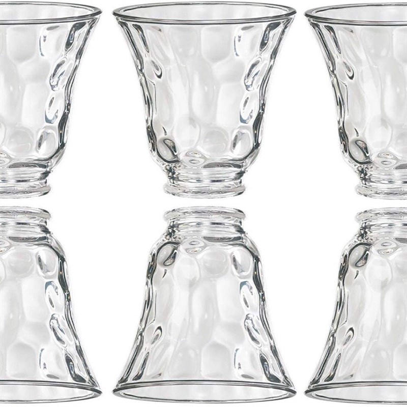 风扇灯透明玻璃灯罩吊灯水晶E27餐吊北欧美式现代灯具配件奶白DIY