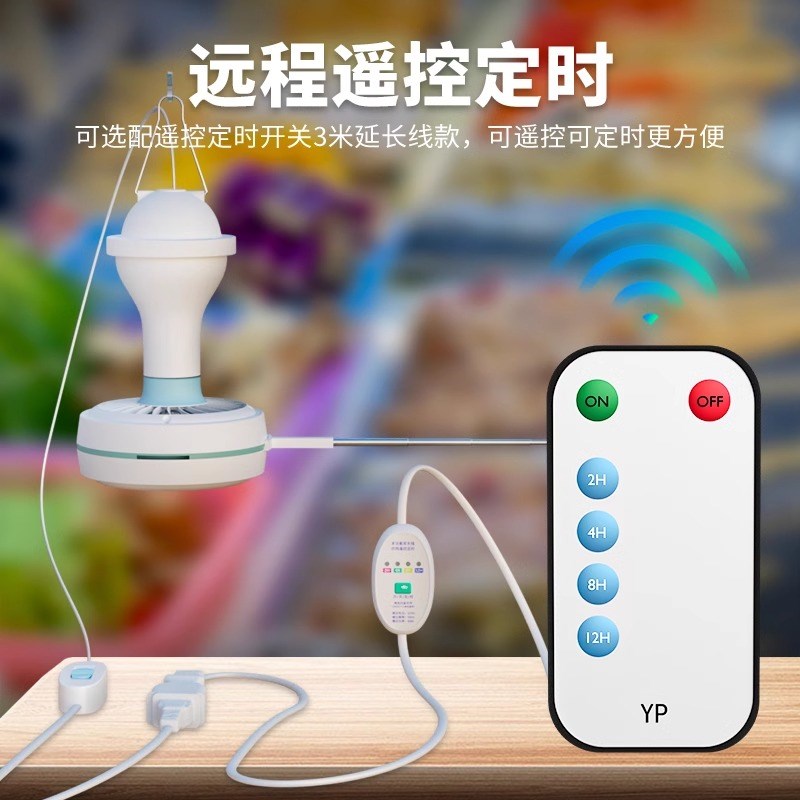 220V赶苍蝇风扇宽绳子卤菜餐车驱蝇小风扇海鲜店肉店驱赶苍蝇驱蚊