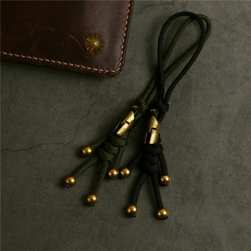 创意个性摩托车钥匙扣复古机车汽车挂绳男士N粗狂做旧伞绳编制挂