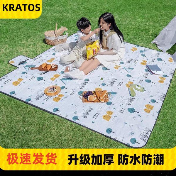 德国KT野餐垫防潮垫加厚春游草坪户外露营帐篷沙滩垫便携地垫
