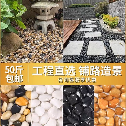 天然白石子鹅卵石小白石头庭院景观铺路枯山水造景装饰鱼缸多肉铺