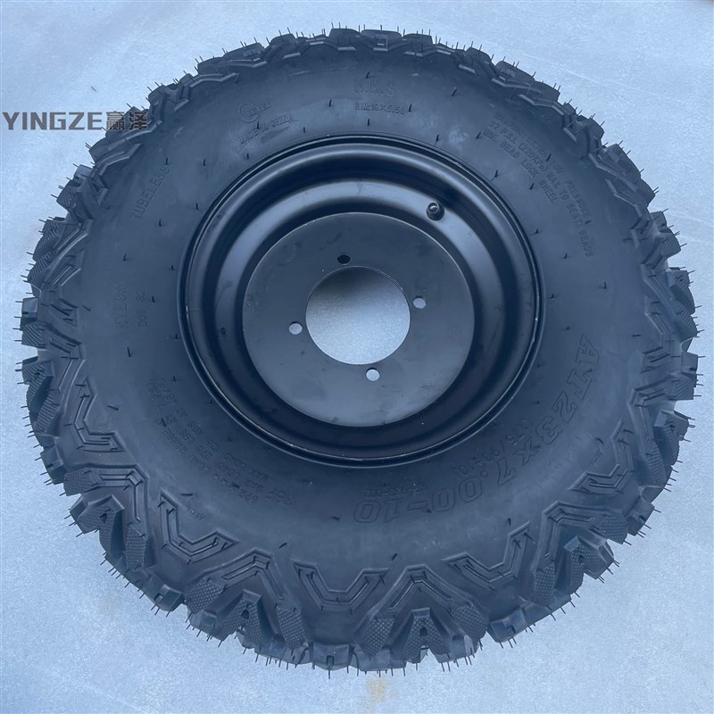 四轮沙滩车卡丁车摩托车2o3X7-10  22X10-10寸A字6层轮胎真空轮毂