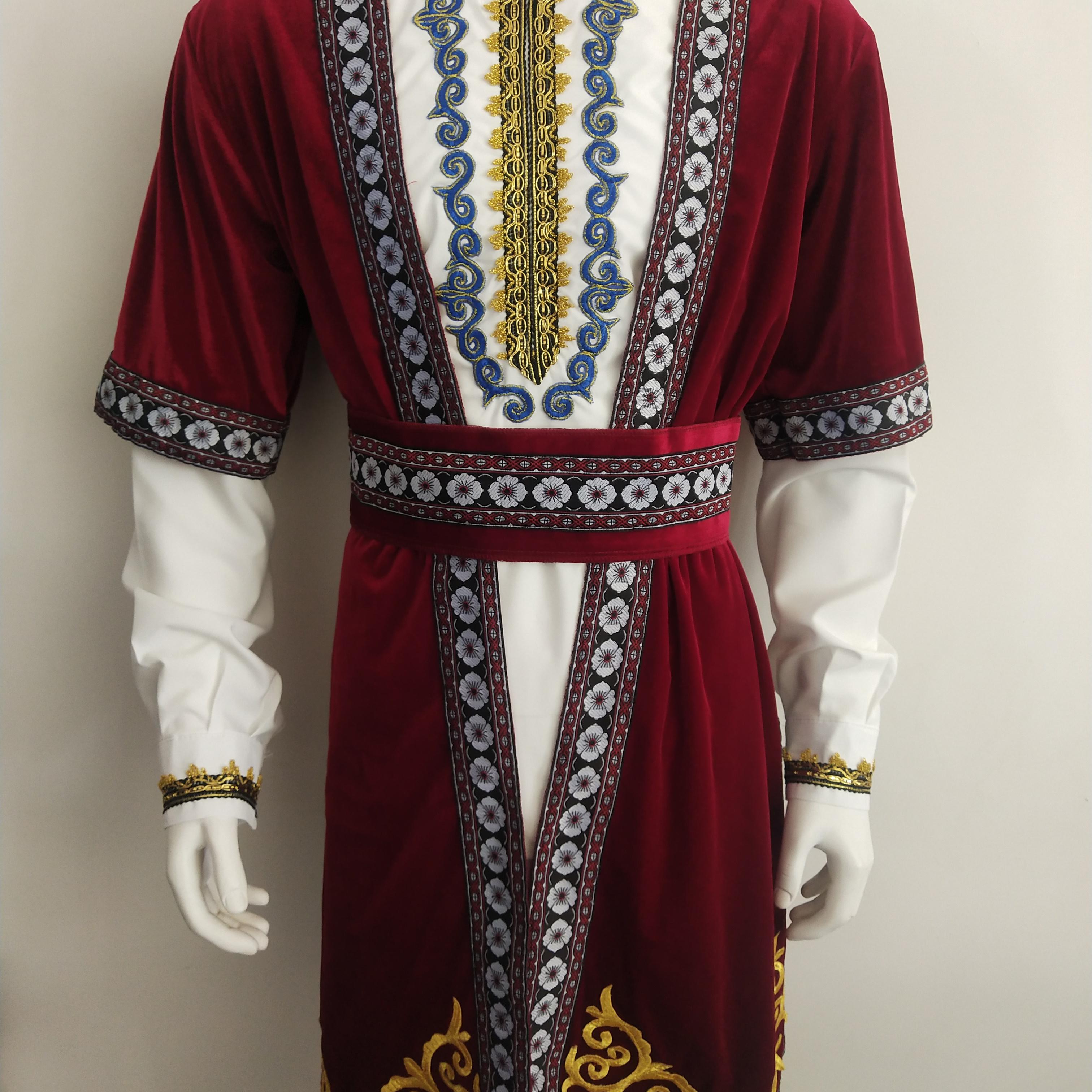 维吾尔族大码新疆宽松团体舞广场舞新疆舞蹈服装长马甲新疆舞蹈服