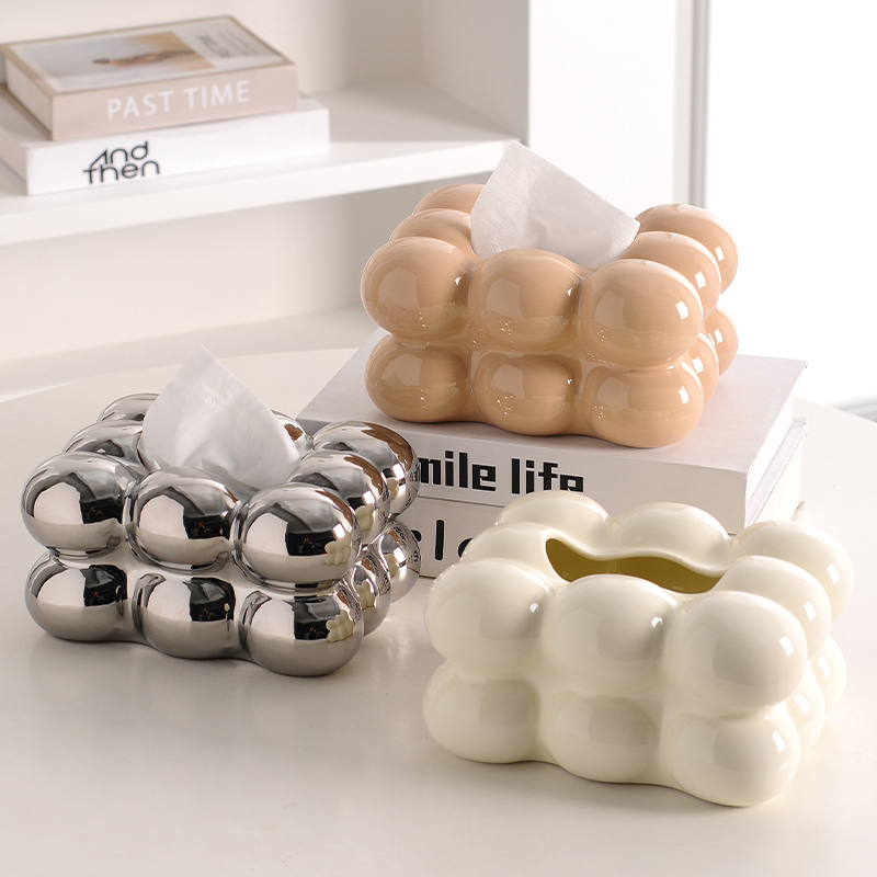 白色云朵纸巾盒餐厅抽纸盒家用客厅创意棉花糖网P红2022新款轻奢