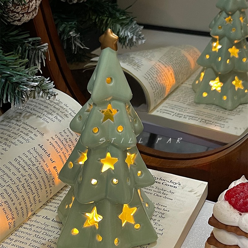 STILL【耶诞树夜灯】陶瓷x星星小夜灯卧室桌面装饰摆饰生日礼物
