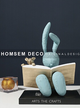 简约儿童房软装饰卡通兔子老鼠摆件样板房间客厅玄V关书房桌面摆