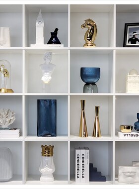样板间家居软装饰品现代简约客厅摆设工G艺品相架雕塑组合ZH2547