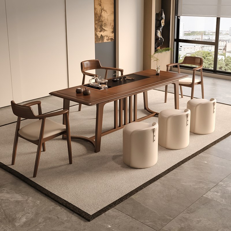 实木茶桌客厅家用办公室轻奢高级感2025新款高端阳台Y小茶几小户