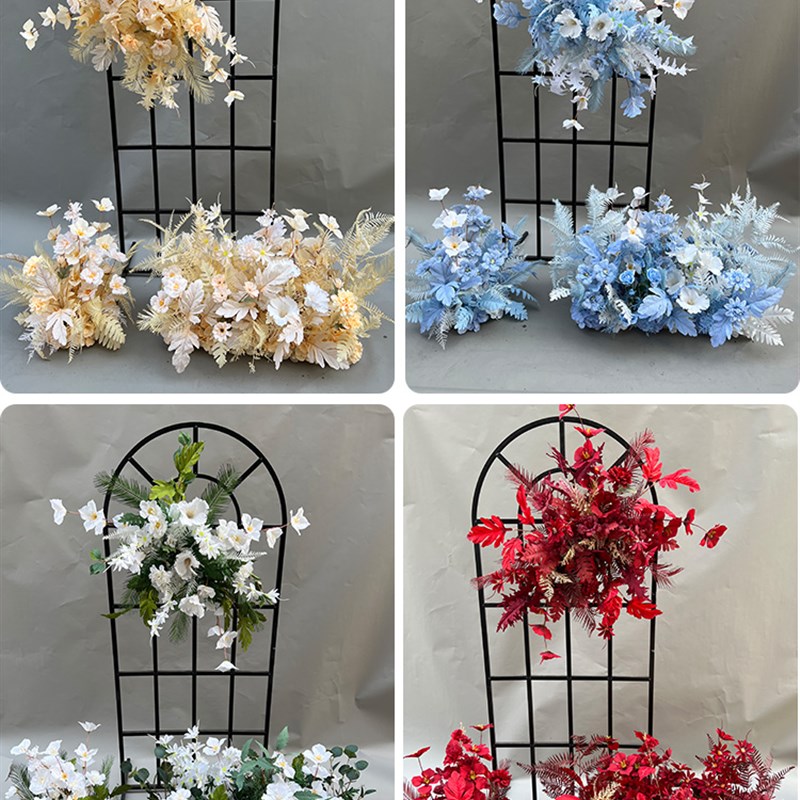 定制 婚庆地排花绢花仿真挂假花球婚礼路引T舞台花排成品布置装饰