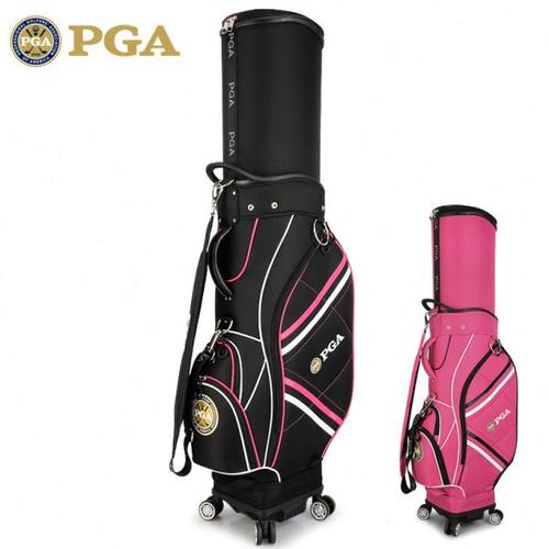 美国PGA 高尔夫球包 女士伸缩球包四轮硬壳航空托运包 送防雨罩