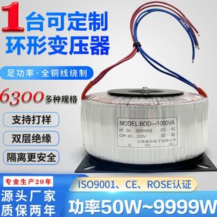 环形变压器 环牛定制全铜100W300W500W12V24V60V220V转110V38V70V